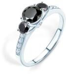 SAVICKI Dream eljegyzési gyűrű: fehérarany fekete gyémánttal - savicki - 873 395 Ft