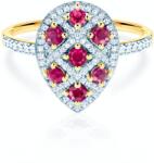 SAVICKI eljegyzési gyűrű: kétszínű arany, rubinok és gyémántok - savicki - 427 730 Ft