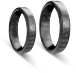SAVICKI Esküvői karikagyűrűk: karbon, lapos és lekerekített, 5 mm