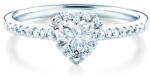 SAVICKI szívecskés eljegyzési gyűrű: fehérarany és gyémánt