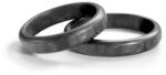 SAVICKI Esküvői karikagyűrűk: karbon, lapos és lekerekített, 4 mm