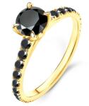 SAVICKI Share Your Love eljegyzési gyűrű: arany fekete gyémánttal - savicki - 564 085 Ft