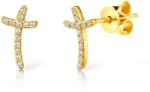 SAVICKI keresztes fülbevaló: arany és gyémántok - savicki - 99 585 Ft