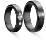 SAVICKI Esküvői karikagyűrűk: karbon, lapos és lekerekített, 6 mm