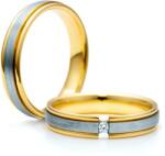 SAVICKI Esküvői karikagyűrűk: kétszínű arany, lapos, 4 mm - savicki - 410 750 Ft