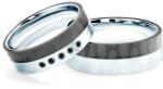SAVICKI Esküvői karikagyűrűk: karbon és ezüst, lapos, 6 mm és 7 mm - savicki - 228 665 Ft