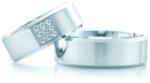 SAVICKI Esküvői karikagyűrűk: fehérarany, szakaszos profillal, 7 mm - savicki - 579 415 Ft