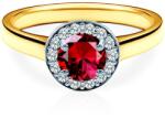 SAVICKI eljegyzési gyűrű: kétszínű arany, rubin és gyémántok - savicki - 546 065 Ft