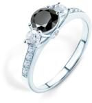 SAVICKI Dream eljegyzési gyűrű: fehérarany fekete gyémánttal - savicki - 759 605 Ft