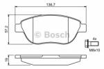 Bosch Set placute frana, frana disc PEUGEOT 307 SW (3H) (2002 - 2016) BOSCH 0 986 494 038