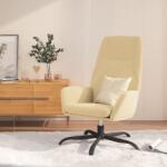 vidaXL Scaun de relaxare, alb crem, catifea (341375)