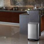 EKO Coș de gunoi cu pedală „E-Cube, argintiu mat, 40 L 31650224 (440025) Cos de gunoi
