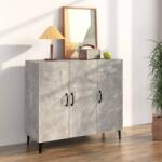 vidaXL Măsuță de cafea, gri beton, 90x34x80 cm, lemn prelucrat (812505) Comoda