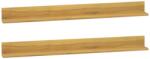 vidaXL Rafturi de perete, 2 buc. , 110x10x10 cm, lemn masiv de tec (338261) Raft