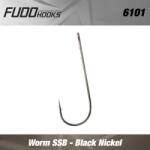 FUDO Hooks Carlige FUDO Worm SSB nr. 3/0, BN-Black Nickel, 5buc/plic (6101-3/0)