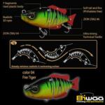 Biwaa Swimbait Seven S4" 10cm 17g 04 Fire Tiger wobbler (B000212)