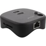 InLine HUB USB 3.0-A la 2 x USB-A/ Gigabit LAN/Card reader, InLine IL35392 (IL35392)