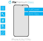 FixPremium Privacy Anti-Spy Glass - Edzett üveg - iPhone X, XS és 11 Pro