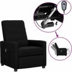 vidaXL Fotoliu rabatabil electric, negru, material textil (3098640)