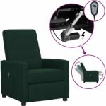 vidaXL Fotoliu rabatabil electric, verde închis, material textil (3098644)