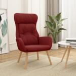 vidaXL Scaun de relaxare, roșu vin, material textil (341298)