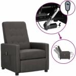 vidaXL Fotoliu rabatabil electric, gri închis, material textil (3098639)