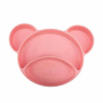 Canpol babies babies szilikonos macis tányér tapadókoronggal, 6 hó+ (rózsaszín)