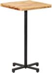 vidaXL Masă de bar pătrată, 60x60x110 cm, lemn de mango brut (320272)