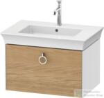 Duravit WHITE TULIP mosdó alá építhető függesztett 1 fiókos alsószekrény, 684 x 458 mm, White High Gloss Lacquer/Natural Oak solid WT42510H585 (WT42510H585)