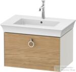 Duravit WHITE TULIP mosdó alá építhető függesztett 1 fiókos alsószekrény, 684 x 458 mm, Nordic White Satin Matt Lacquer/Natural Oak solid WT42510H539 (WT42510H539)