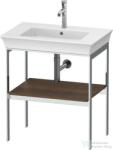 Duravit WHITE TULIP fém állvány 236375-ös mosdóhoz, fa polccal, American Walnut Solid Wood WT454007777 (WT454007777)