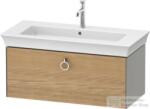 Duravit WHITE TULIP mosdó alá építhető függesztett 1 fiókos alsószekrény, 984 x 458 mm, Stone Grey Satin Matt Lacquer/Natural Oak solid WT42520H592 (WT42520H592)