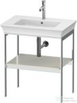 Duravit WHITE TULIP fém állvány 236375-ös mosdóhoz, fa polccal, Nordic White Satin Matt Lacquer WT454003939 (WT454003939)