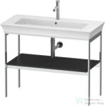 Duravit WHITE TULIP fém állvány 236310-es mosdóhoz, fa polccal, Graphite Satin Matt WT454105858 (WT454105858)