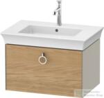 Duravit WHITE TULIP mosdó alá építhető függesztett 1 fiókos alsószekrény, 684 x 458 mm, Taupe Satin Matt Lacquer/Natural Oak solid WT42510H560 (WT42510H560)