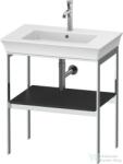 Duravit WHITE TULIP fém állvány 236375-ös mosdóhoz, fa polccal, Graphite Satin Matt WT454005858 (WT454005858)