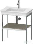 Duravit WHITE TULIP fém állvány 236375-ös mosdóhoz, fa polccal, Stone Grey High Gloss WT45400H2H2 (WT45400H2H2)