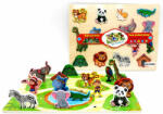 Magic Toys Állatos fa formaillesztő kétoldalú puzzle (MKO361073)