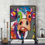 Pictorul Fericit Lovely cow - Pictură pe numere Panza pictura