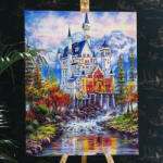 Pictorul Fericit Fairytale Castle - Pictură pe numere Panza pictura