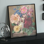 Pictorul Fericit Classic Vase of Flowers - Pictură pe numere Panza pictura