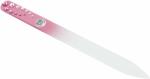  FW üveg körömreszelő strasszokkal - SW10 Pink