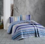 MAJOLI by Bahar Tekstil® Cuvertura matlasata bumbac 100% 220x240cm + 2 fete perna, Bahar Home, Marino