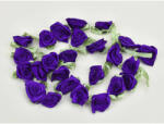  Szatén rózsa virágfej 2 cm - Lila