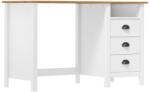 vidaXL Birou Hill cu 3 sertare, 120x50x74 cm, lemn masiv de pin (288998)