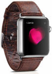 iCarer Apple Watch Watch 8/7/6/5/4/3/2/SE (41/40/38mm) iCarer valódi bőr óraszíj sötétbarna (RIW103-CO)