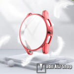 Samsung Galaxy Watch5 44mm (SM-R915F), Okosóra szilikon védőtok, előlapvédős, Galvanizált Piros