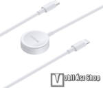 YESIDO Okosóra USB töltő - FEHÉR - mágneses, Type-C + Lightning kábel 2 az 1ben - Apple Watch Series 1 / 2 / 3 / 4 / 5 / 6 / 7 / SE - CA113 (CA113)