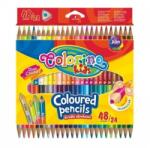 Colorino Kids háromszögű kétvégű 24/48-as színes ceruzakészlet (1 arany-ezüst és 3 fluo ceruzával) 51705PTR (51705PTR)