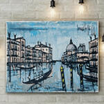 Pictorul Fericit Exploring Venice - Pictură pe numere Panza pictura
